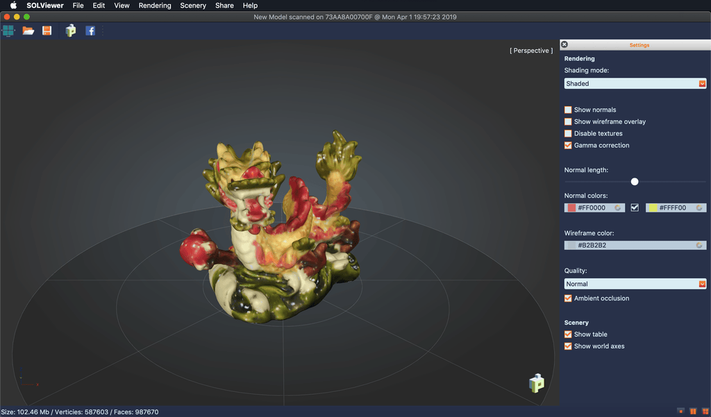 SOL 3D scanner software