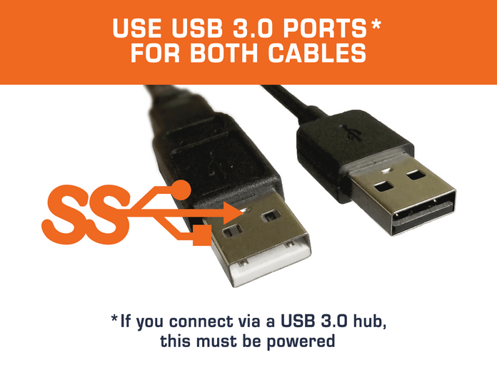 SOL 3D scanner use USB 3.0 ports when connecting to SOL 3D scanner