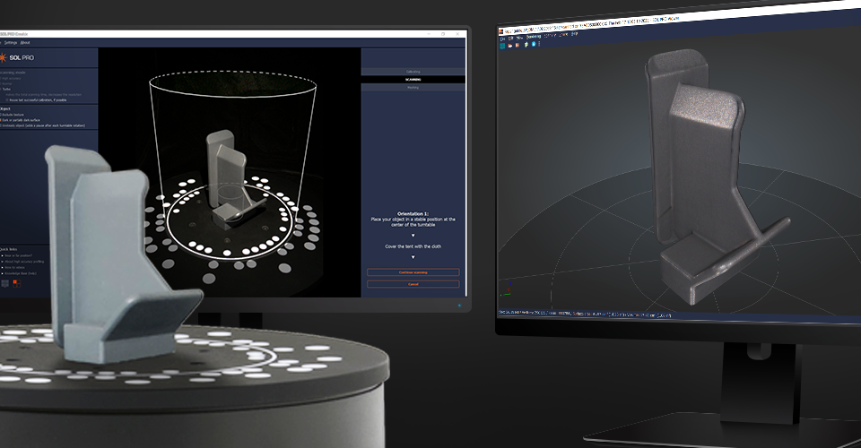 SOL PRO 3D-Scanner-Software für die Inspektion
